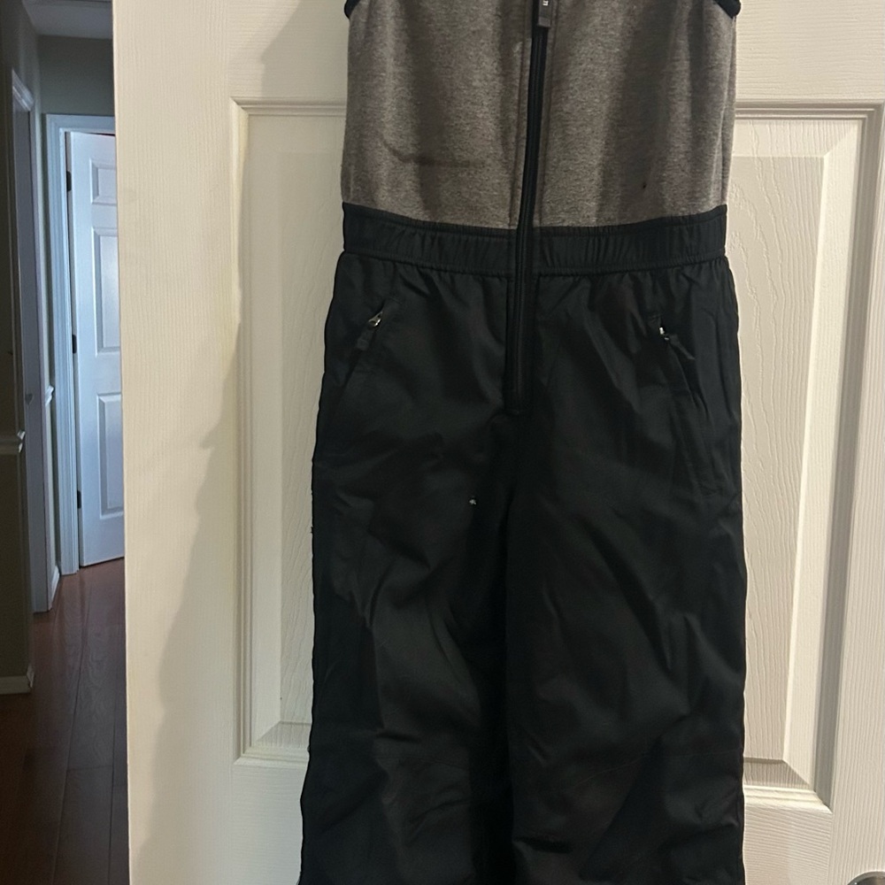 Black and Gray Zip-Up Unisex Snowpants